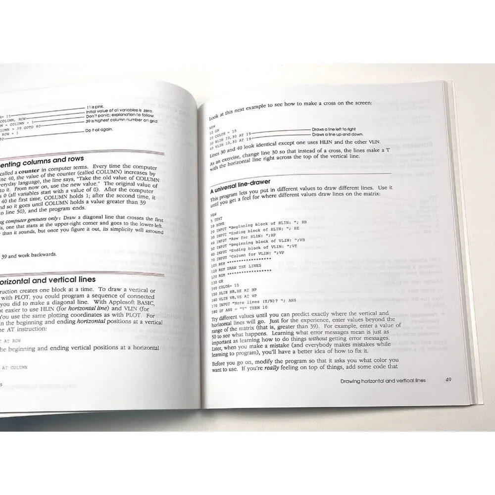 VTG 1986 Apple II A Touch of Applesoft BASIC OWNER'S MANUAL Instruction Booklet